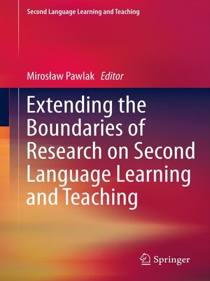 cover image of Extending the Boundaries of Research on Second Language Learning and Teaching
